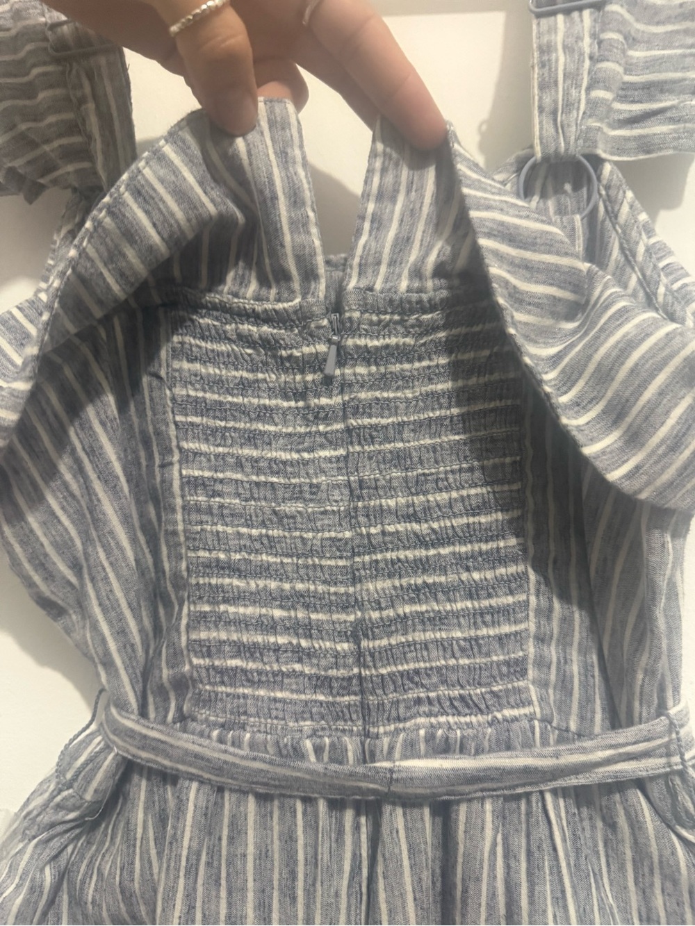 American Eagle Striped Wide Leg Jumpsuit Size 4 - Picture 6 of 8